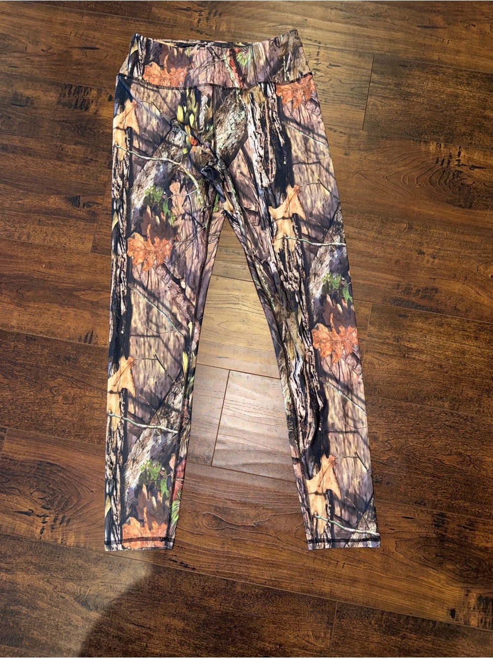 Kids Camo Leggings - Brown/Green Realtree-Style Print